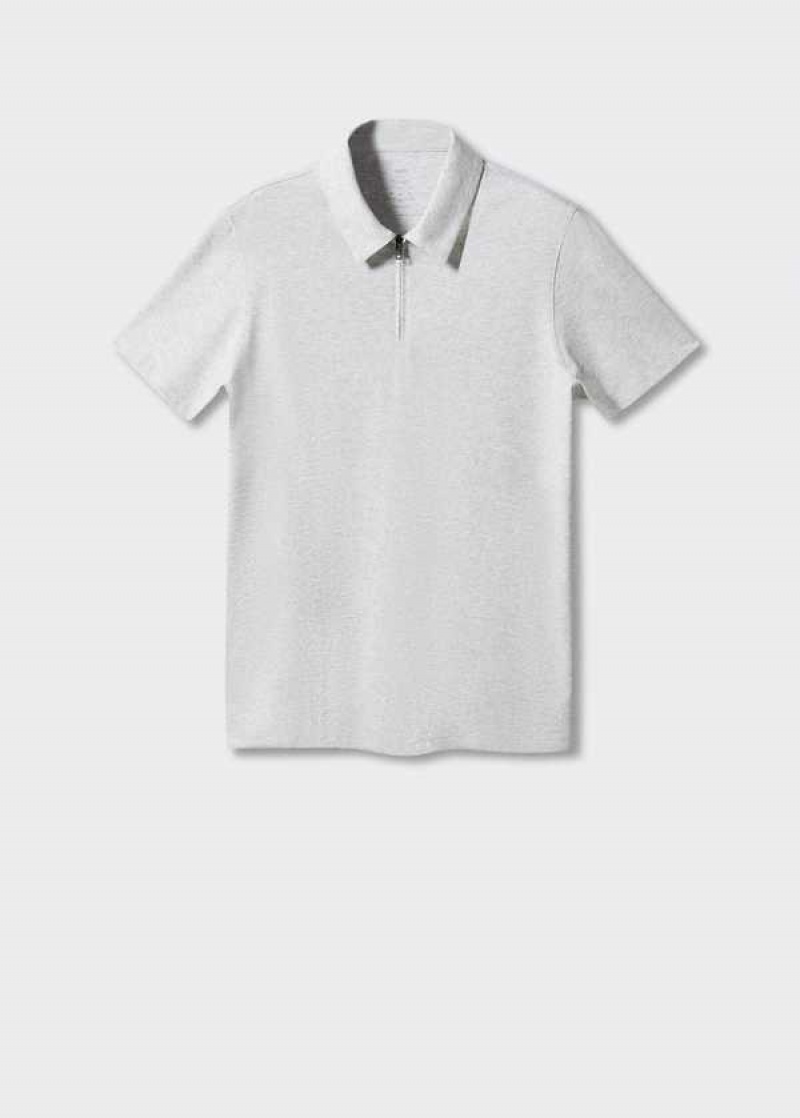 Mango Zip Bavlněné Polo Shirt | MNG-21512