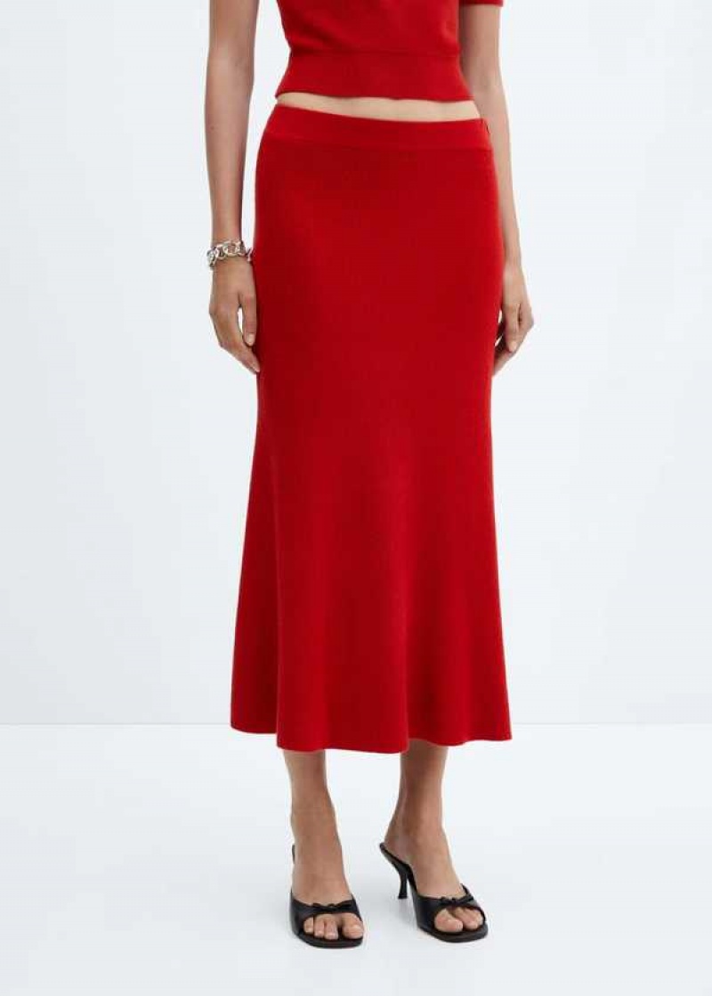 Mango Žebrovaný Midi Skirt | MNG-24084