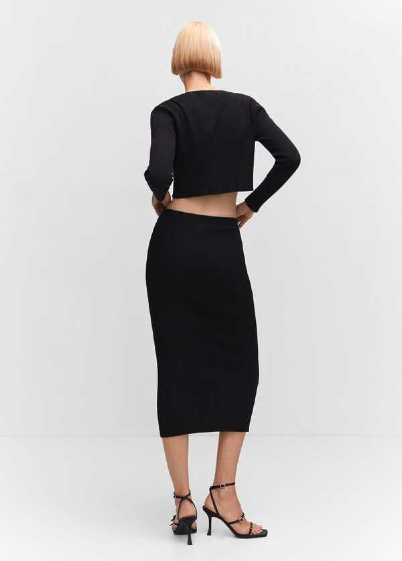 Mango Žebrovaný Midi Skirt | MNG-24201