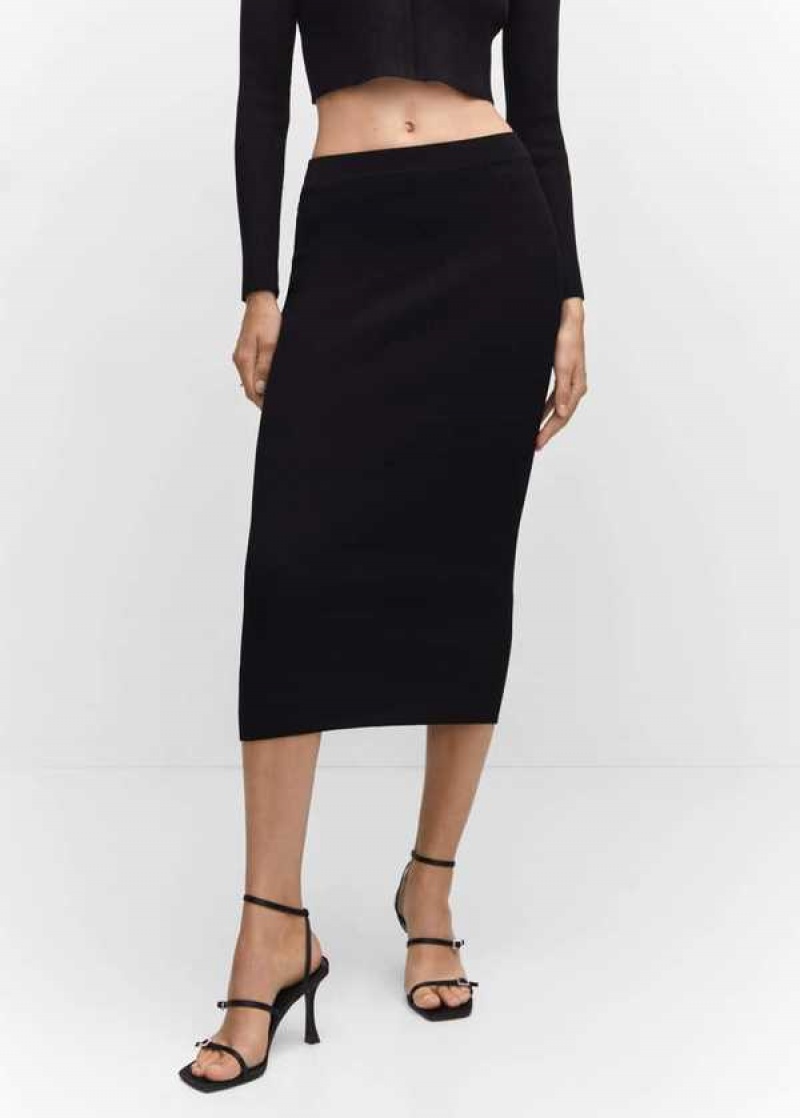 Mango Žebrovaný Midi Skirt | MNG-24201