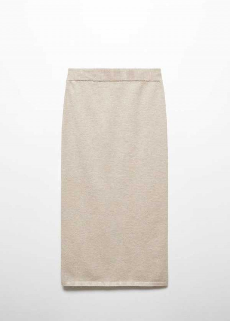 Mango Žebrovaný Midi Skirt | MNG-24206