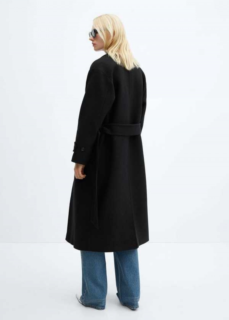 Mango Široké Lapel Vlna-blend Coat | MNG-26464