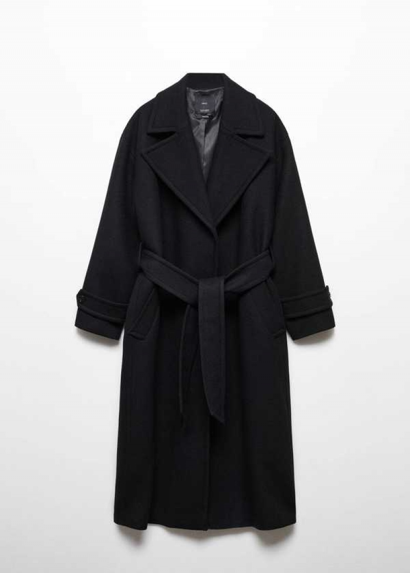 Mango Široké Lapel Vlna-blend Coat | MNG-26464