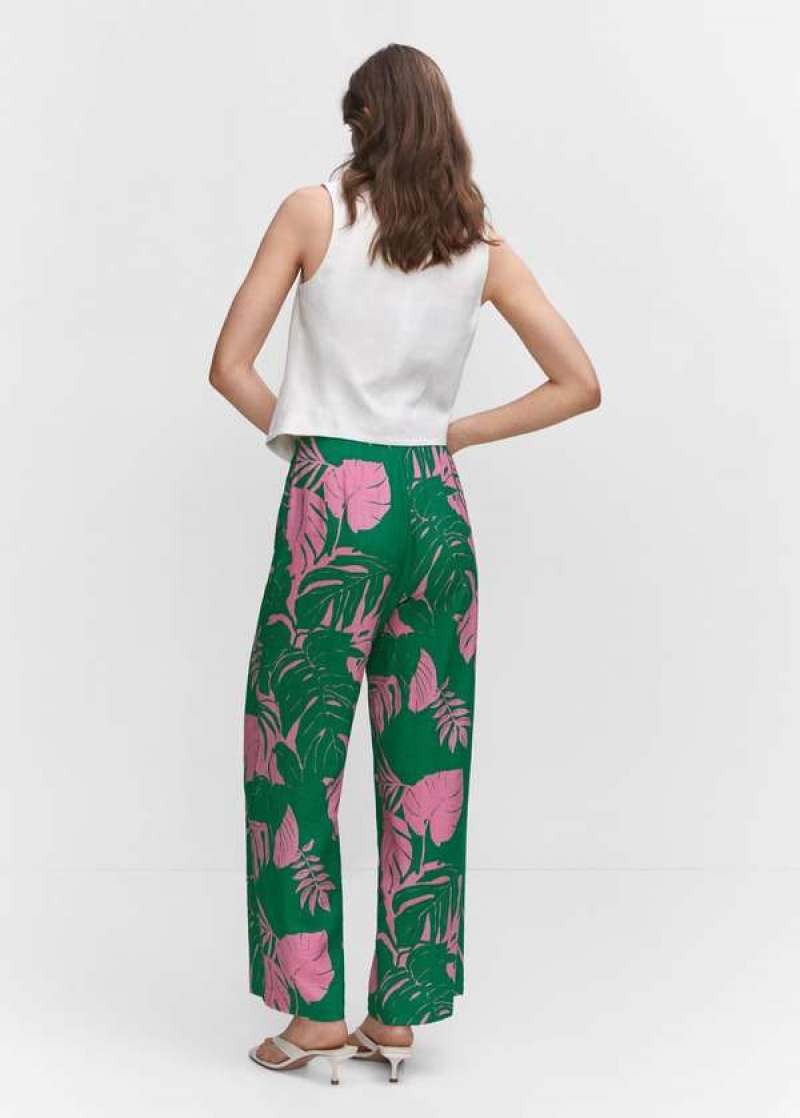 Mango Široké Leg Printed Pants | MNG-24305