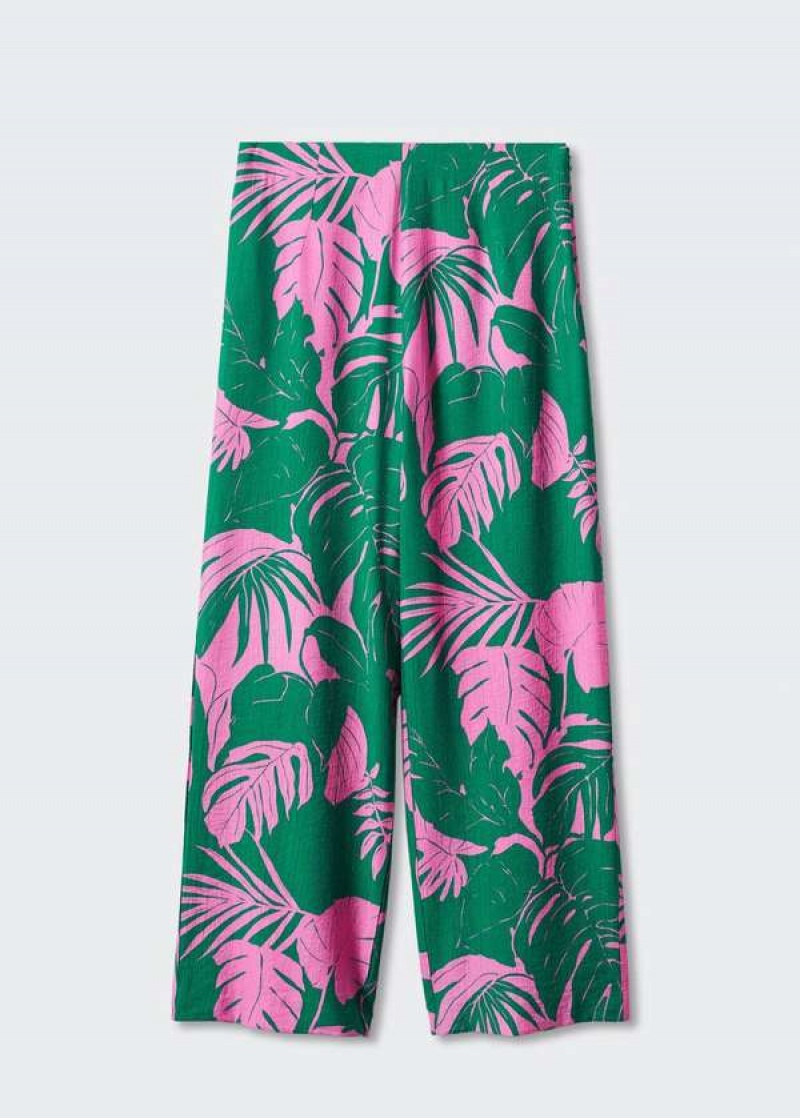 Mango Široké Leg Printed Pants | MNG-24305