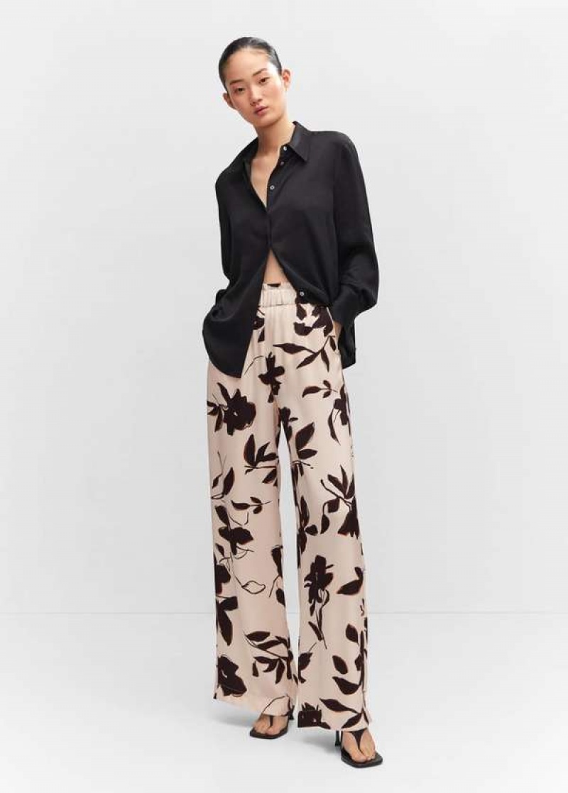 Mango Široké Leg Printed Pants | MNG-24316