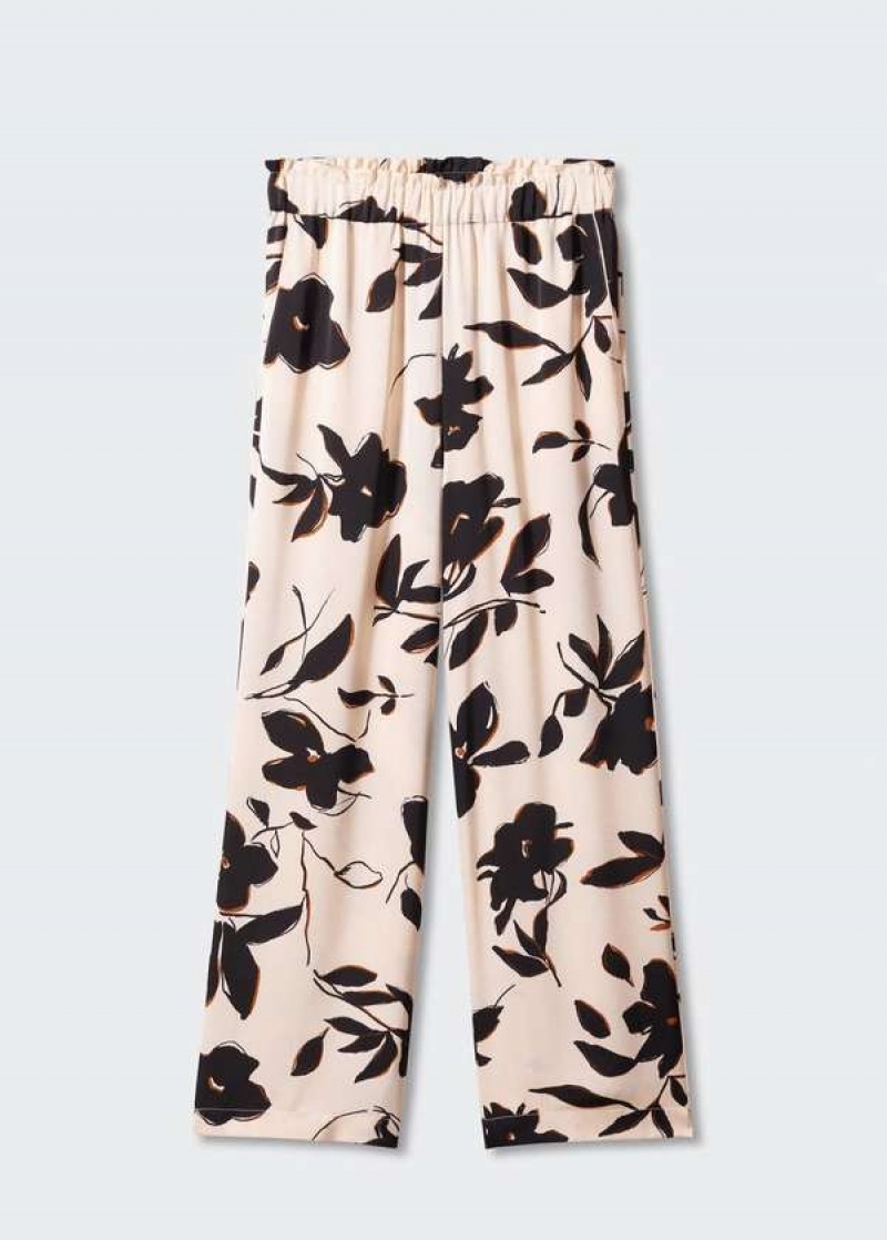 Mango Široké Leg Printed Pants | MNG-24316